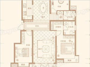 金悅府129平米裝修戶型解析