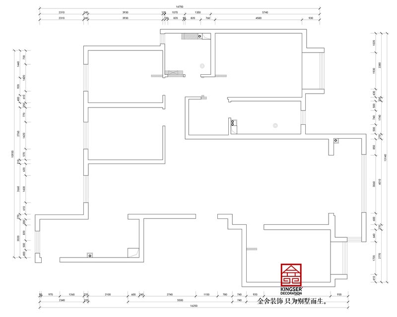 東南智匯城191平米戶型墻體新建圖