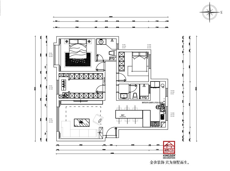 國(guó)赫天著130平米戶型分析