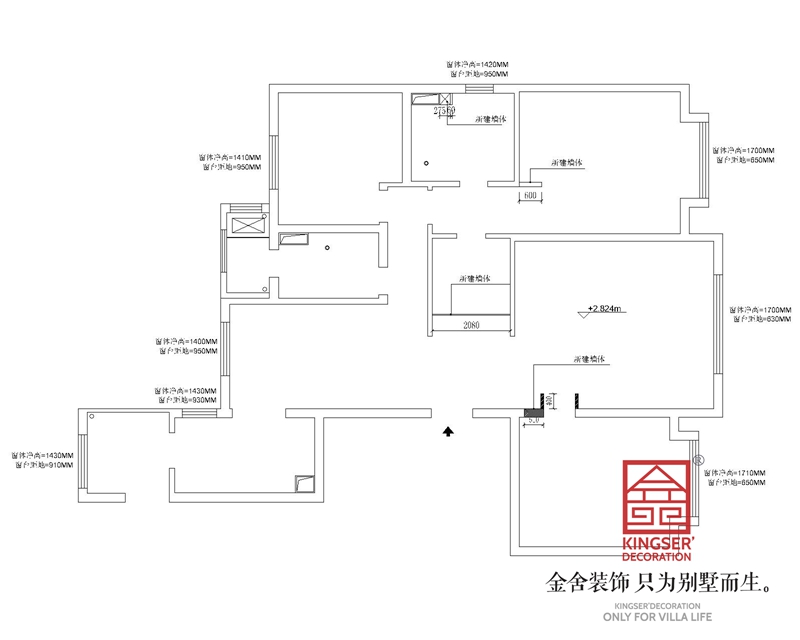 融創(chuàng)江坪園160平三室兩衛(wèi)戶型新建圖