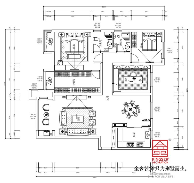 東南智匯城170平米四室二廳一廚兩衛(wèi)戶型解析